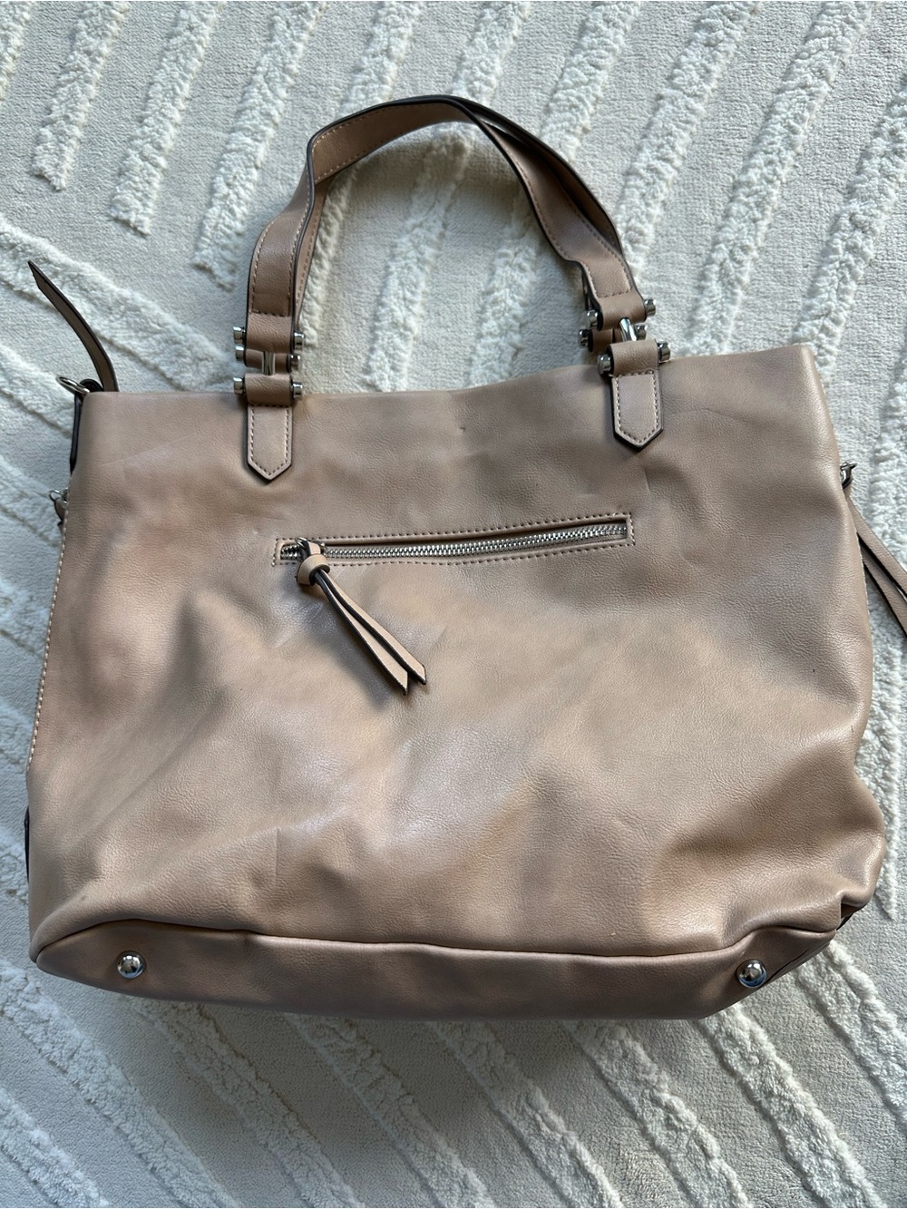 INC International Concepts | Taupe Leather Tote Bag